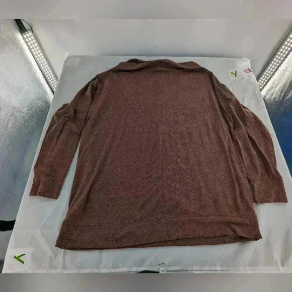 Maurices Women's Size XL Heathered Brown Long Sleeve Small Turtle Neck Shirt - Picture 7 of 9